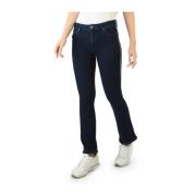 Applique Skinny Jeans met Zichtbaar Logo Tommy Hilfiger , Blue , Dames