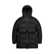 Waterdichte Zwarte Puffer Parka Rains , Black , Dames