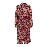 Bloemen Knoopsluiting Jurk Jacqueline de Yong , Multicolor , Dames