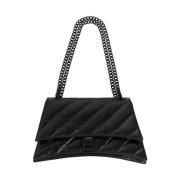 Crush Medium shoulder bag Balenciaga , Black , Dames