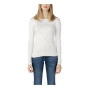 Witte Gebreide Trui met Lange Mouwen Guess , White , Dames