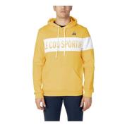 Gele Print Hoodie le coq sportif , Yellow , Heren