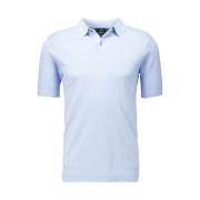 Elegante Polo Shirt met Gestructureerd Design Genti , Blue , Heren