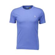 Stijlvol Blauw T-Shirt met Logo Ralph Lauren , Blue , Heren