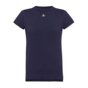Peru T-shirt met logo Vivienne Westwood , Blue , Dames