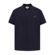 Polo shirt met logo Vivienne Westwood , Blue , Heren