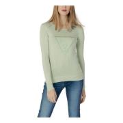 Groene Gebreide Trui met Lange Mouwen Guess , Green , Dames