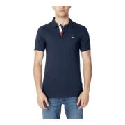 Blauw effen poloshirt Tommy Jeans , Blue , Heren