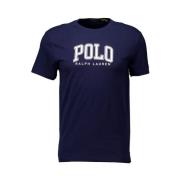 Stijlvol Donkerblauw T-Shirt met Logo Ralph Lauren , Blue , Heren