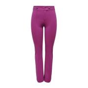 Paarse effen broek voor dames Only , Purple , Dames