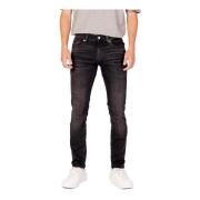 Zwarte Heren Jeans met Ritssluiting en Knoopsluiting Tommy Jeans , Bla...