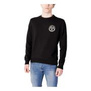 Zwarte katoenen sweatshirt met lange mouwen Napapijri , Black , Heren