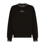 Zwart Logo Sweatshirt met Oversize Pasvorm Dolce & Gabbana , Black , H...