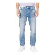 Lichtblauwe katoenen jeans voor heren Calvin Klein Jeans , Blue , Here...