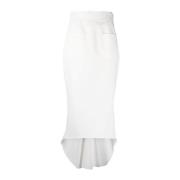 Witte Katoenen Zeemeerminrok Prada , White , Dames