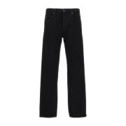 Wijde Denim Jeans Saint Laurent , Black , Dames