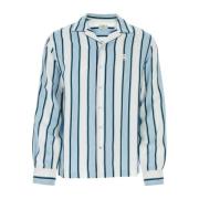 Geborduurd viscose blend shirt Etro , Blue , Heren