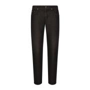 Blauwe Broek met Regular Fit Dolce & Gabbana , Blue , Heren