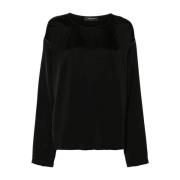 Long Sleeve Tops Fabiana Filippi , Black , Dames