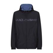 Donkerblauwe Hoodie Dolce & Gabbana , Blue , Heren