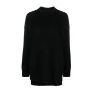 Zwarte Oversized Wollen Trui Jil Sander , Black , Dames