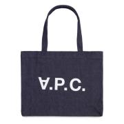 Daniela Logo Tote Tas A.p.c. , Blue , Dames