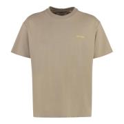 Diego Logo Katoenen T-Shirt Les Deux , Beige , Heren