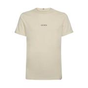 Katoenen Crew-Neck T-Shirt Les Deux , Beige , Heren