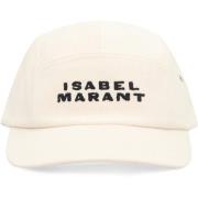 Contrasterende Logo Baseballpet Isabel Marant , Beige , Dames