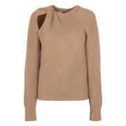 Cashmere Trui met Uitgesneden Voorkant Stella McCartney , Beige , Dame...