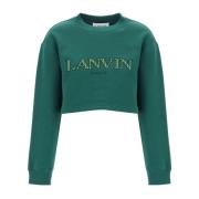 Sweatshirt met geborduurd logopatch Lanvin , Green , Dames