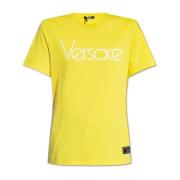 T-shirt met logo Versace , Yellow , Dames
