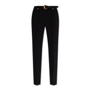 Broek met hoge taille Versace Jeans Couture , Black , Dames