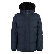 Nylon Donsjas met Afneembare Capuchon Moose Knuckles , Blue , Heren