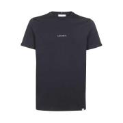 Katoenen Crew-Neck T-Shirt Les Deux , Blue , Heren