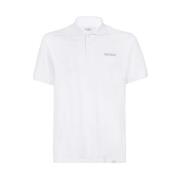 Contrasterend Logo Katoenen Poloshirt Les Deux , White , Heren