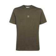 Katoenen Logo T-shirt Les Deux , Green , Heren