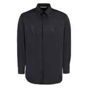 Technisch stof overshirt met zijzakken Valentino , Black , Heren