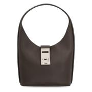 Hobo Tas van Geperst Leer Salvatore Ferragamo , Brown , Dames