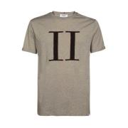 Katoenen Crew-Neck T-Shirt met Encore Bouclè Detail Les Deux , Gray , ...