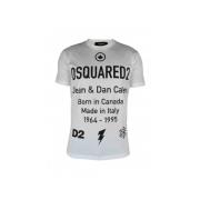 Witte T-shirt met logo Dsquared2 , White , Heren