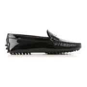 Leren Mocassins met Metalen Gesp Tod's , Black , Dames