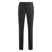 Stretch wollen broek met zakken Dolce & Gabbana , Gray , Heren