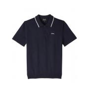 Klassieke Polo Shirt in Flynn Stijl A.p.c. , Blue , Heren