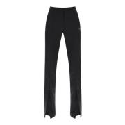 Corporate Tailoring Broek met Lettering Prints Off White , Black , Dam...