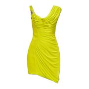Gedrapeerde jurk Versace , Yellow , Dames