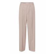 Stijlvolle Wijde Broek Clay Melange InWear , Beige , Dames