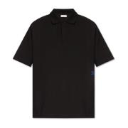 Polo shirt met geborduurd logo Burberry , Black , Heren