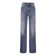 Wide Leg Jeans - Medium Wassen Dondup , Blue , Dames