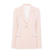 Rose Enkellange Getailleerde Jas Lanvin , Pink , Dames